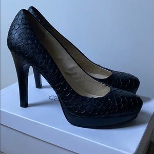 Calvin Klein Kendall Fish Skin Heels